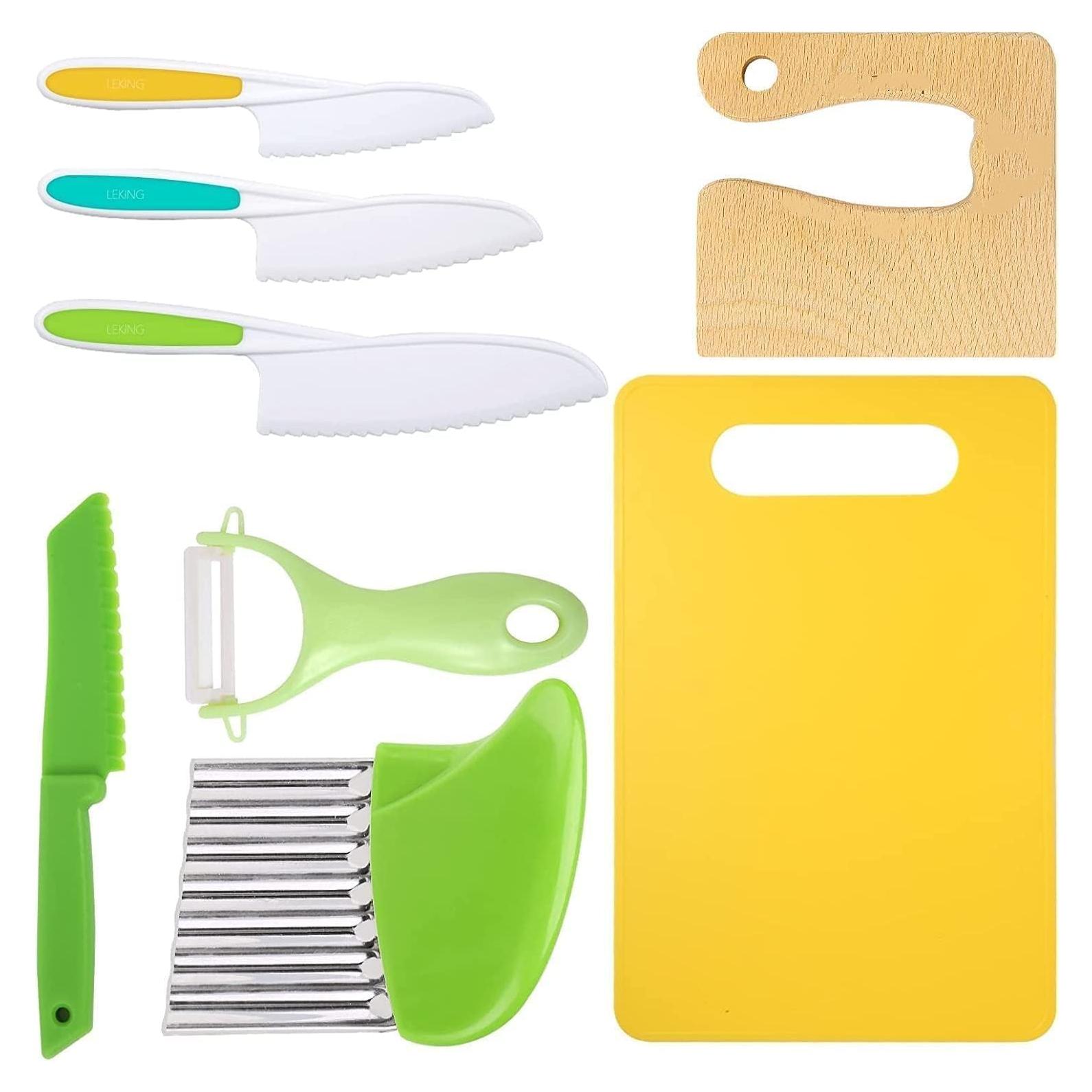 Conjunto de cuchillos de cocina Leking para niños - 8 piezas