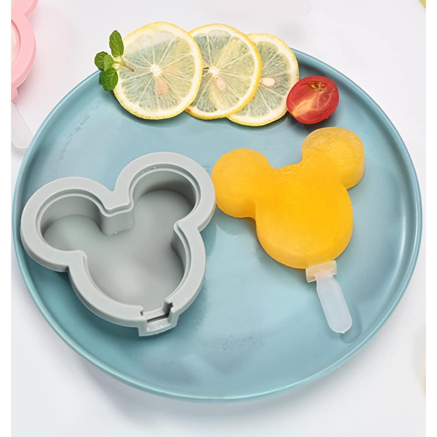 Moldes de Paletas de Silicona UJIZIFO 4 Piezas Rosa BPA Libre