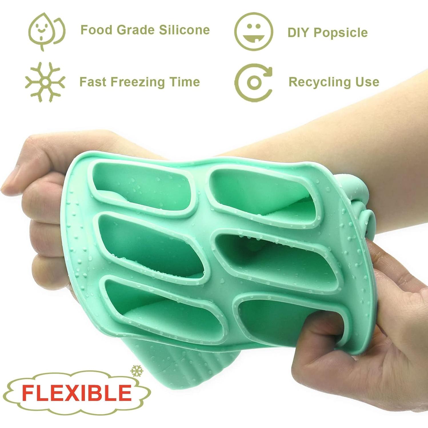 Moldes de Silicona para Paletas Bongpuda 6 Piezas Verde