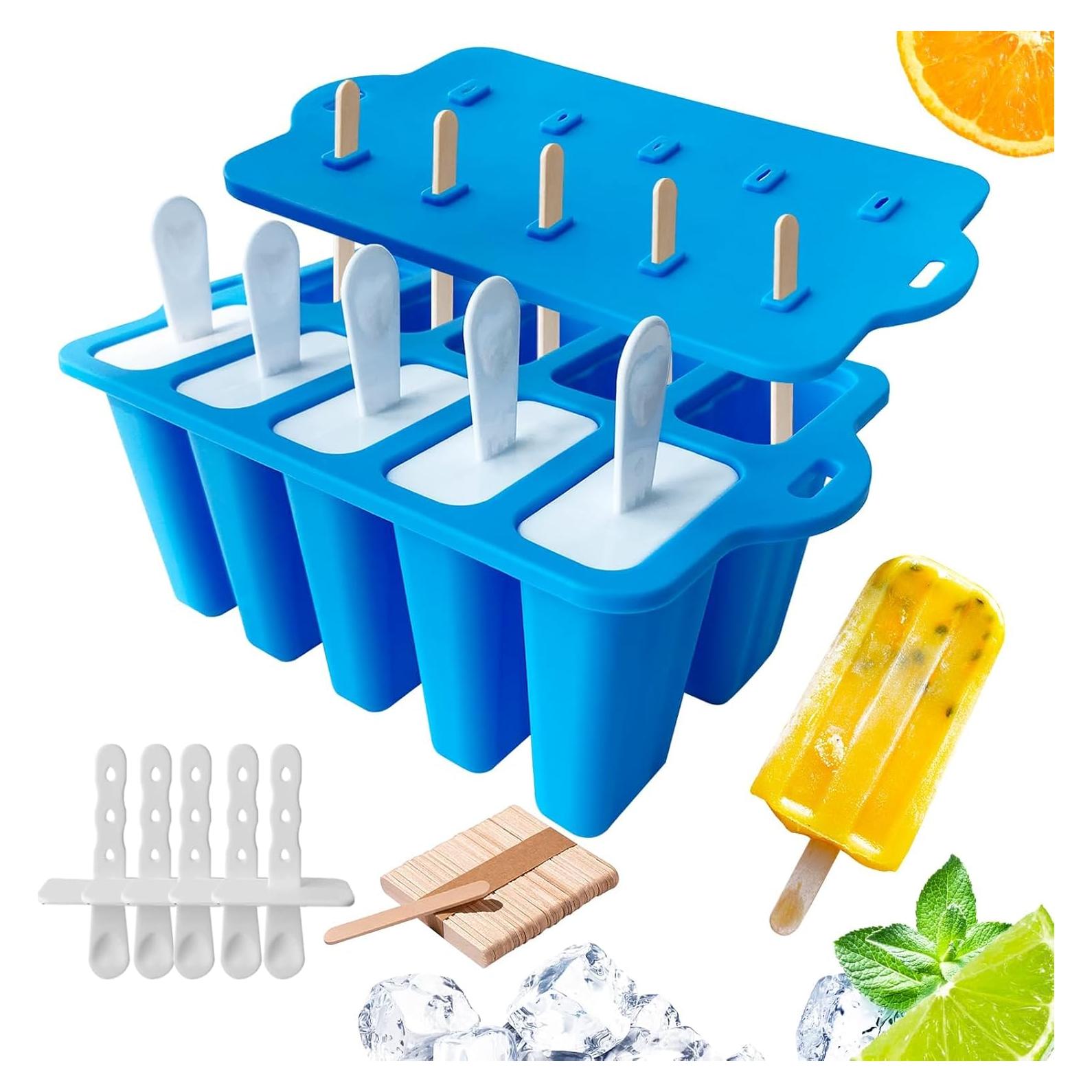 Moldes de Popsicle de Silicona Midnadiy 10 Cavidades BPA Libre
