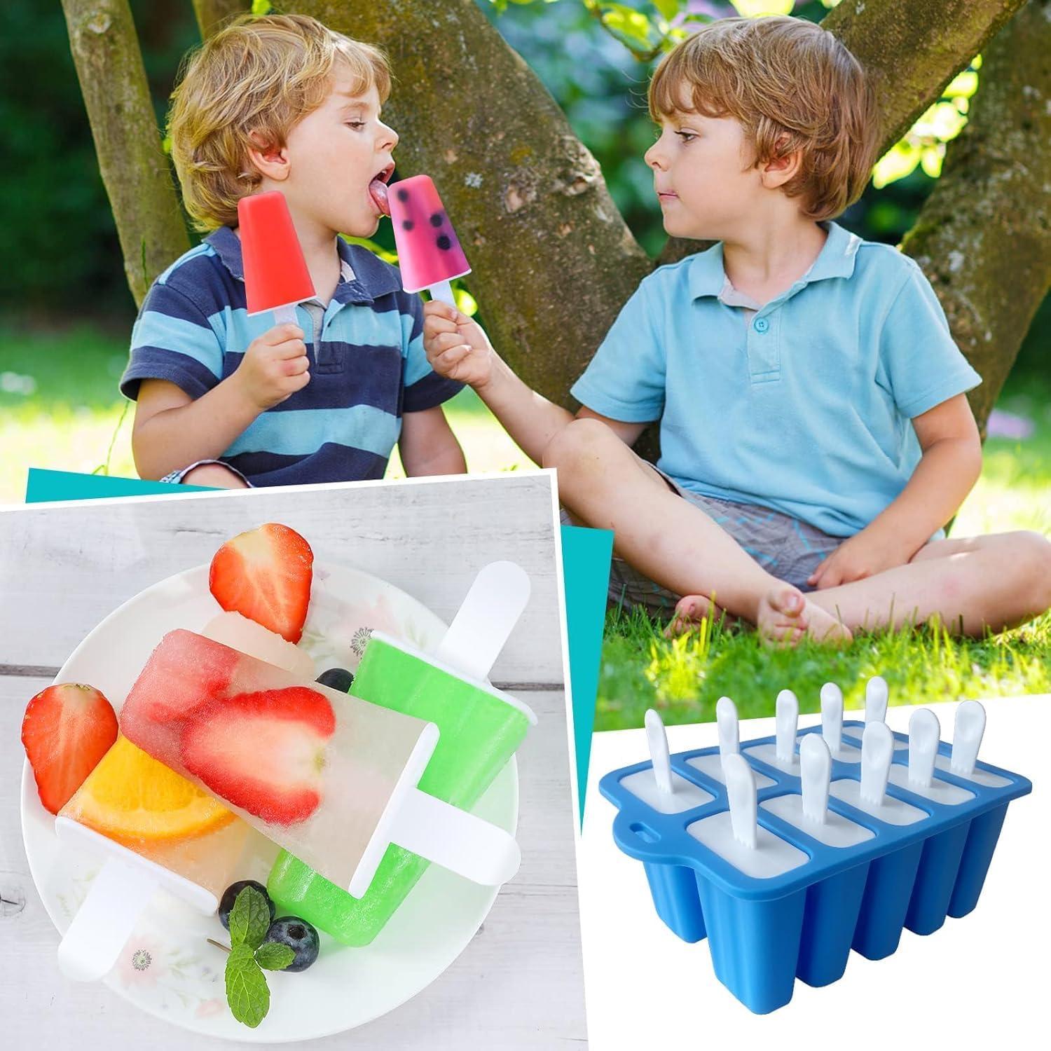 Moldes de Popsicle de Silicona Midnadiy 10 Cavidades BPA Libre