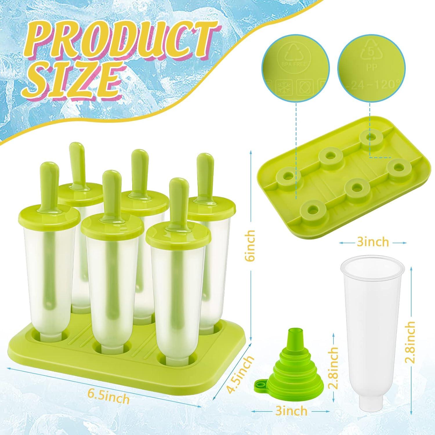 Molde de Helado Bokon 6 Sets 36 Piezas Reutilizables BPA Free