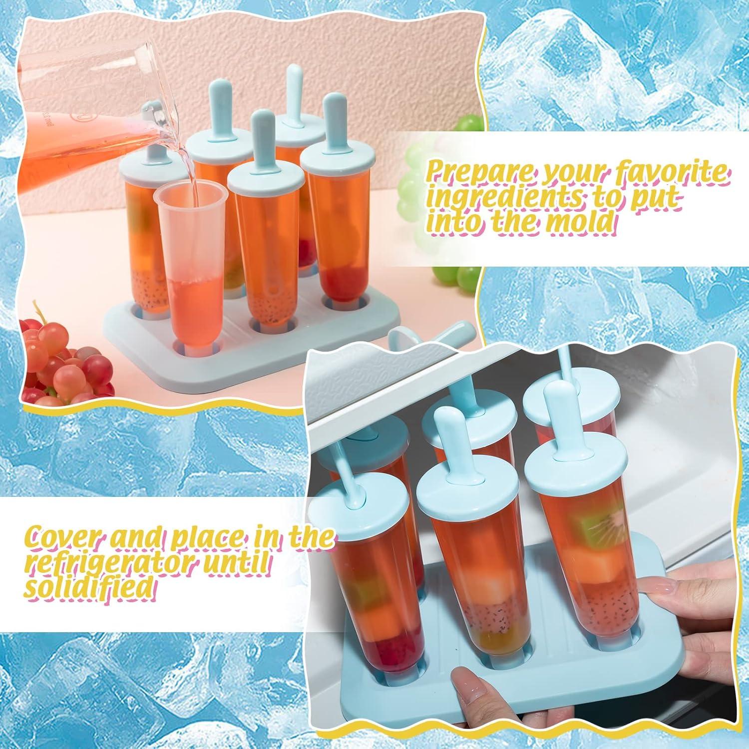 Molde de Helado Bokon 6 Sets 36 Piezas Reutilizables BPA Free