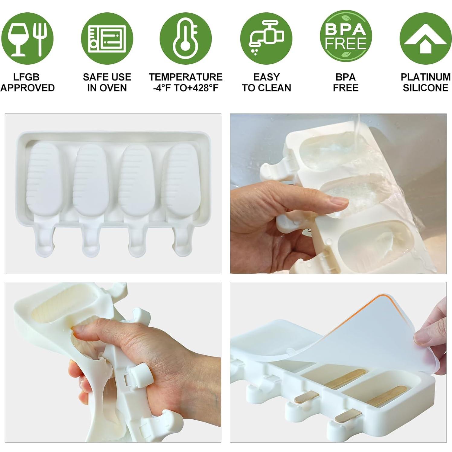 Juego de Moldes de Silicona para Paletas JDH 3 Cavidades