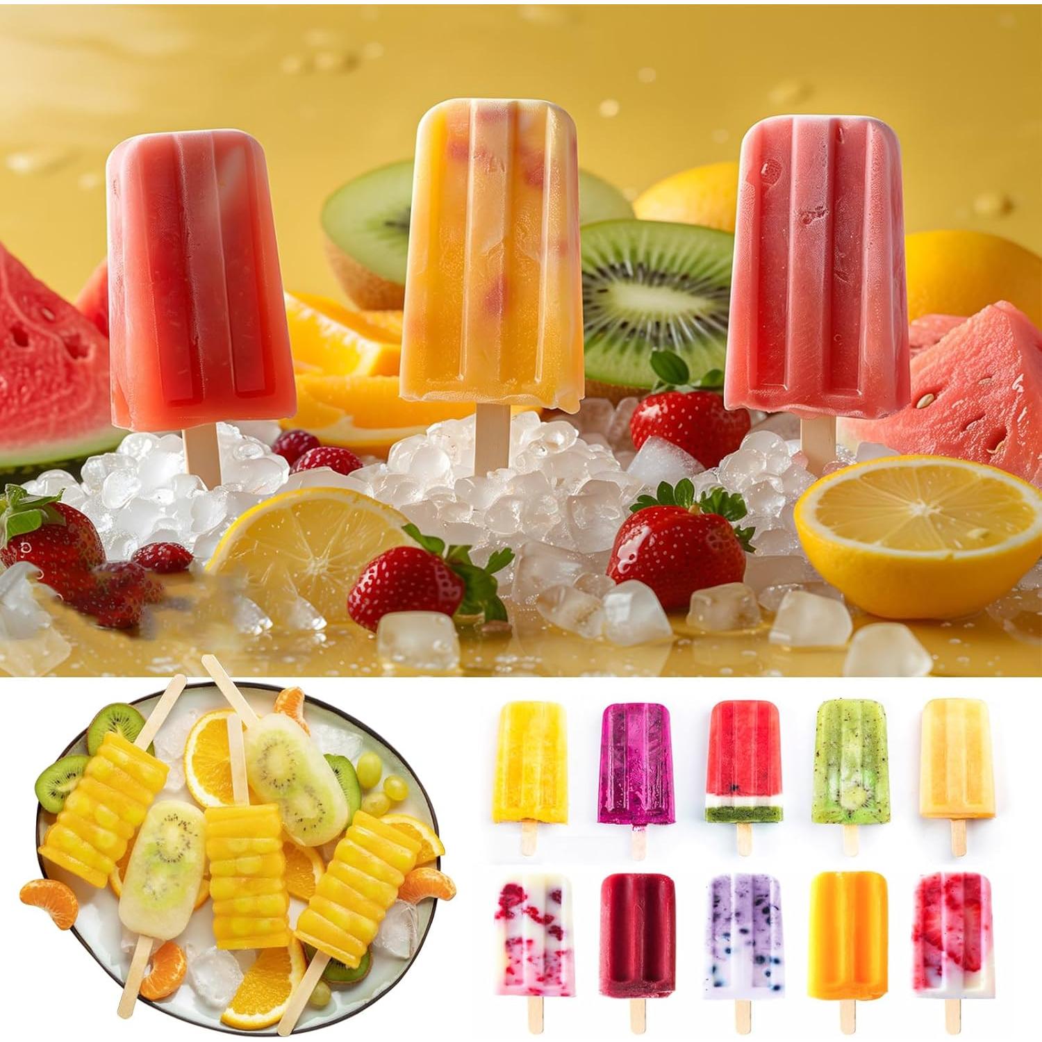 Juego de Moldes de Silicona para Paletas JDH 3 Cavidades