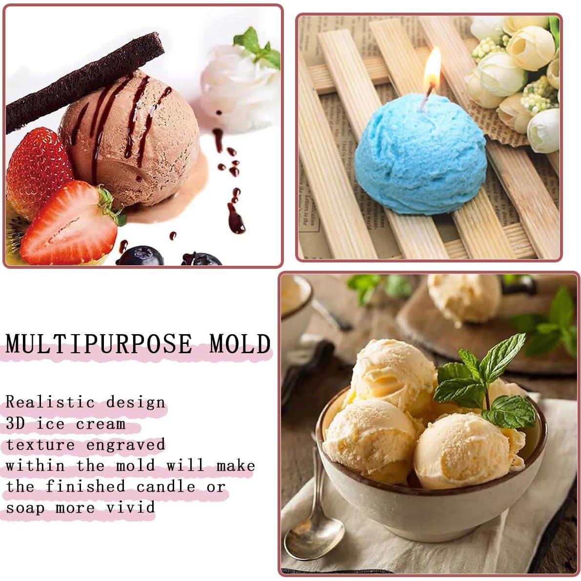 3 Moldes de Silicona KuuGuu para Helado y Postres 6.99 cm