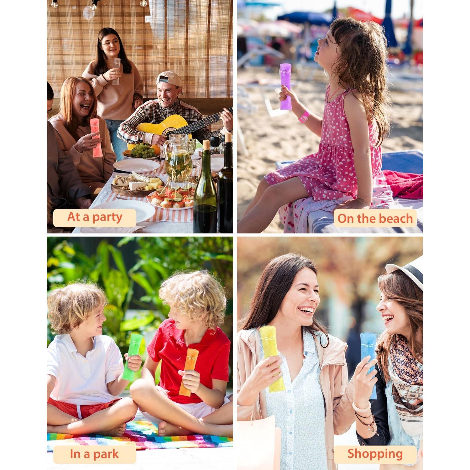 150 Bolsas Desechables Grvntot para Paletas de Hielo 236ml