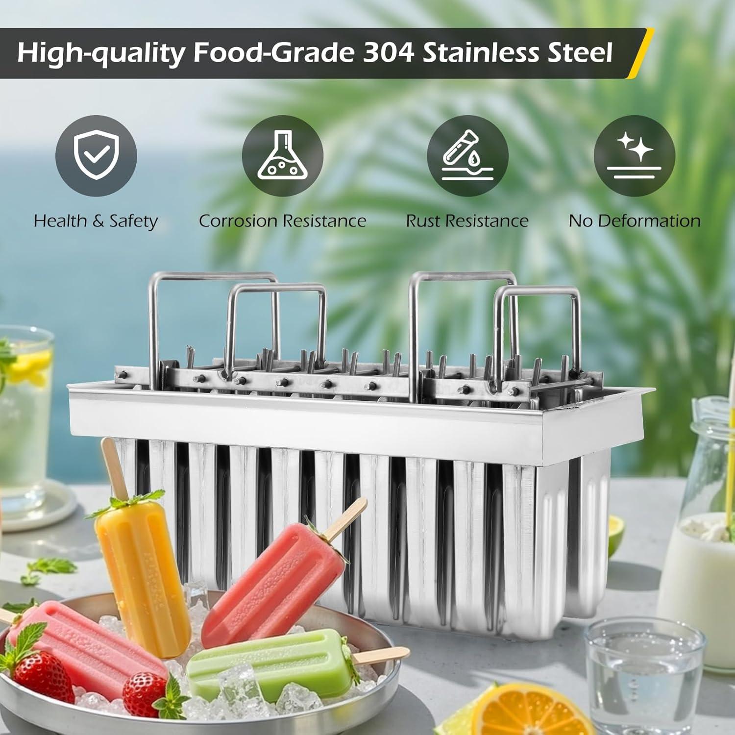 Moldes de Paletas Dyna-Living 20PCS Acero Inoxidable 85ml