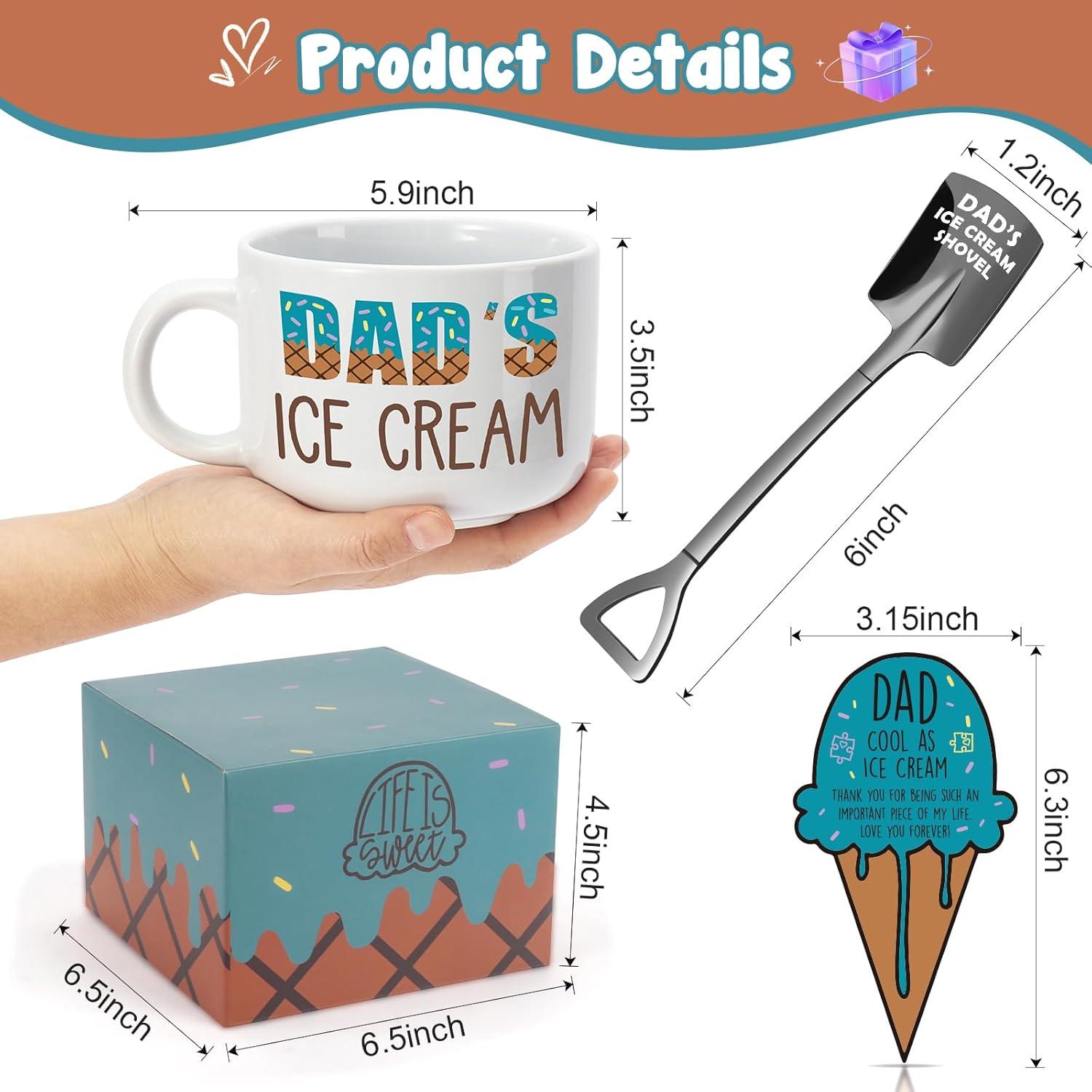 Set de Tazón de Helado y Pala Papá YUEYUQIU 600ml