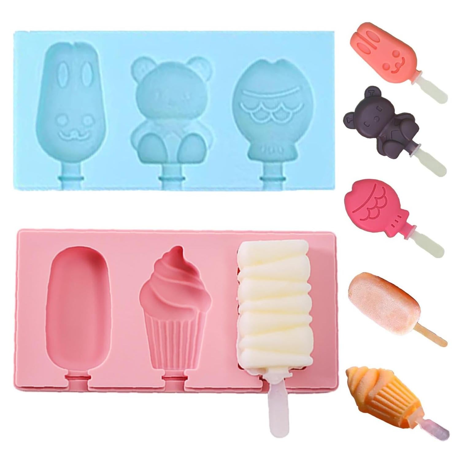 Molde de Paleta de Silicona Genérico 2 Piezas 88.72 ml