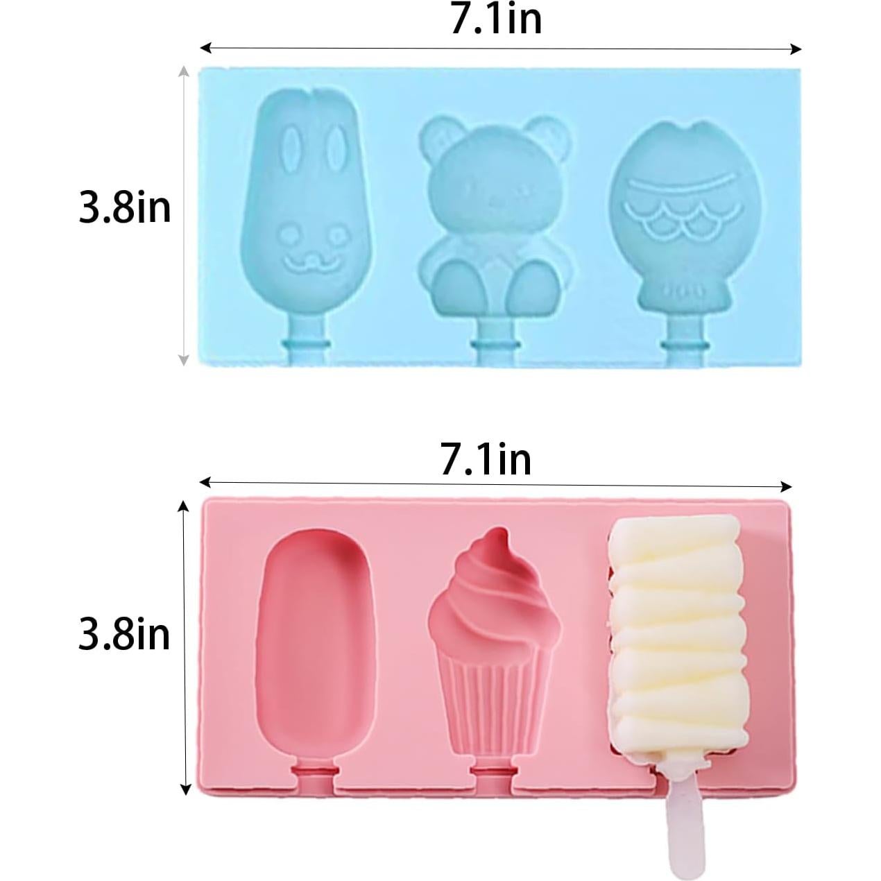 Molde de Paleta de Silicona Genérico 2 Piezas 88.72 ml