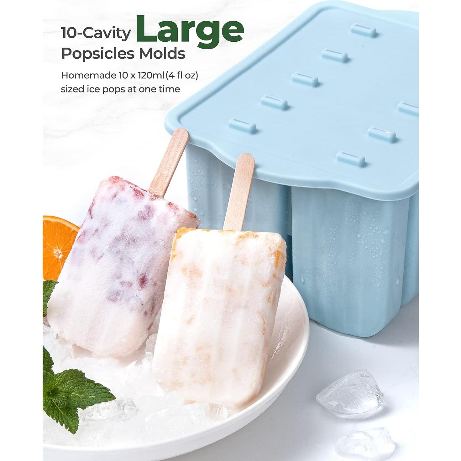 Moldes de Silicona para Paletas MEETRUE 10 Cavidades 120ml