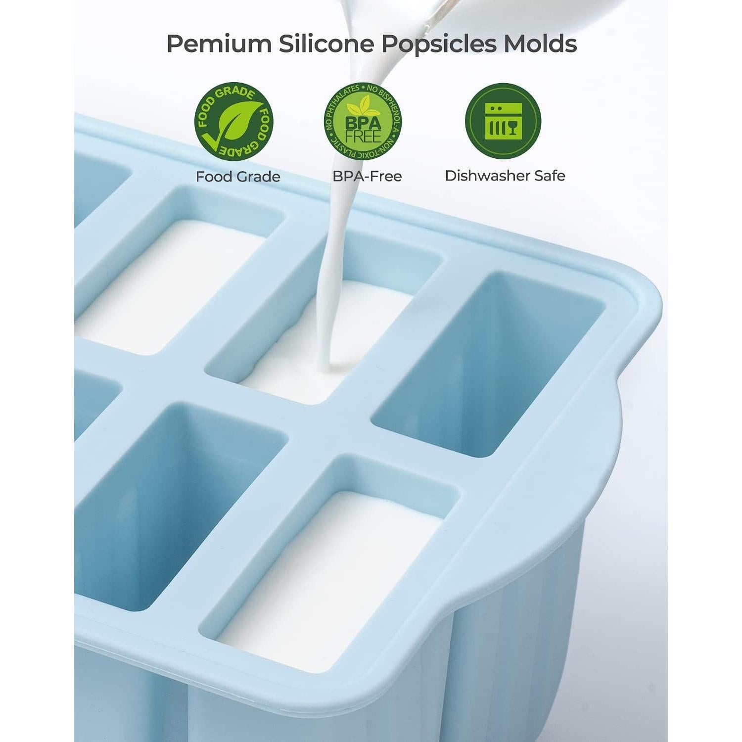 Moldes de Silicona para Paletas MEETRUE 10 Cavidades 120ml