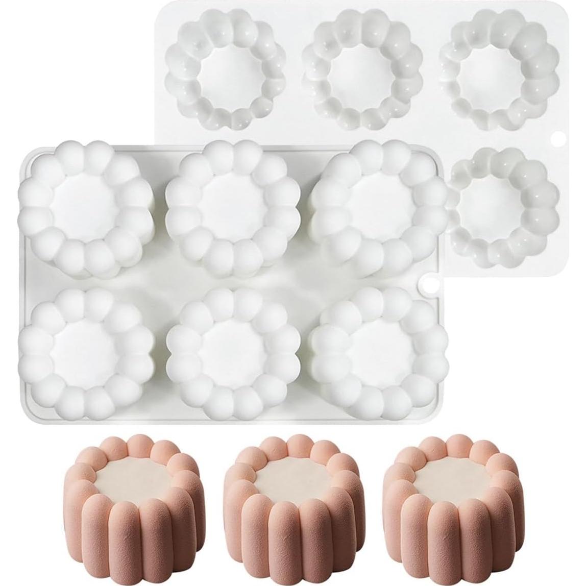 Molde de Silicona para Mousse Mostsom A_ Flor 21.96x14.48cm