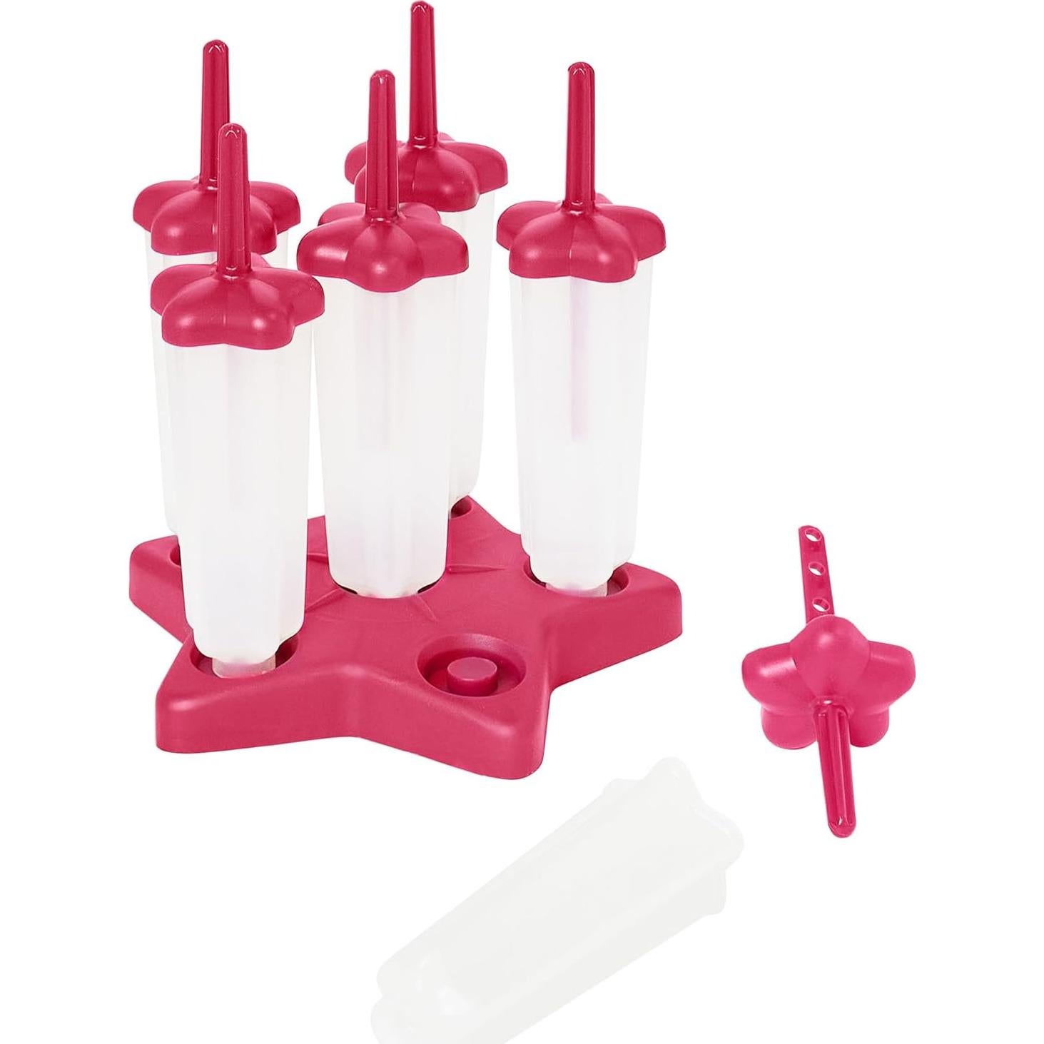 Moldes de Paletas Tovolo Estrella Rosa - 6 Piezas Reutilizables