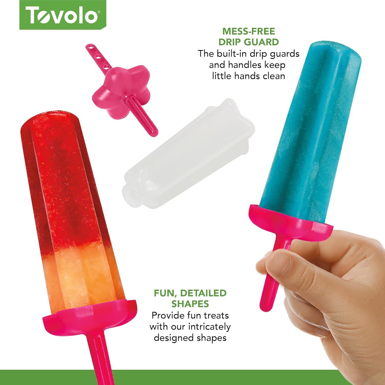 Moldes de Paletas Tovolo Estrella Rosa - 6 Piezas Reutilizables