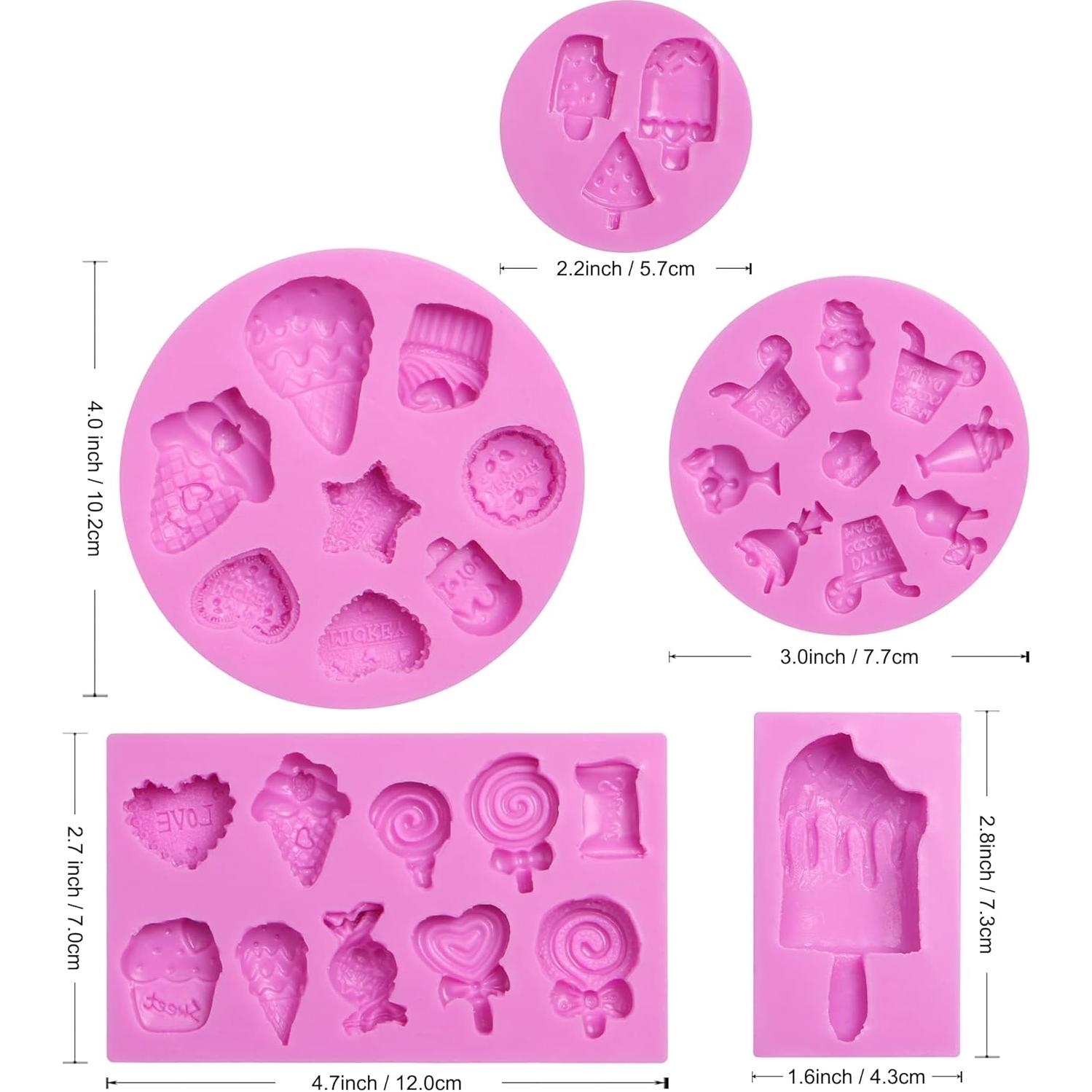 Moldes de Silicona para Helado Acvcatto - 5 Piezas