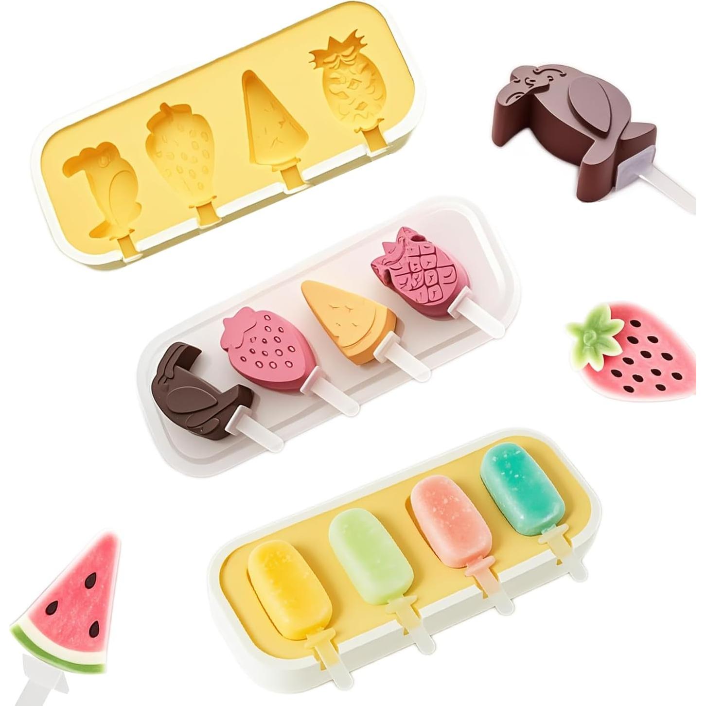 Moldes de Helados de Silicona SOV - 2 Paquetes con 12 Palitos