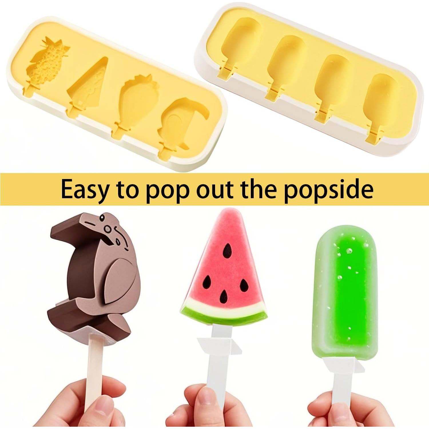 Moldes de Helados de Silicona SOV - 2 Paquetes con 12 Palitos