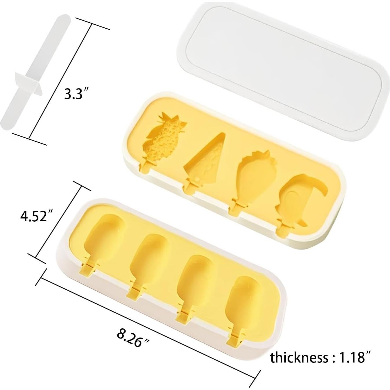 Moldes de Helados de Silicona SOV - 2 Paquetes con 12 Palitos