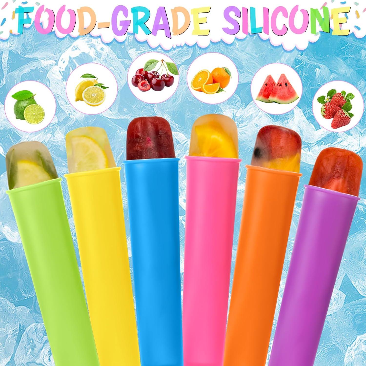 Paquete de 24 Moldes de Helado Silicona Reallnaive Multicolor