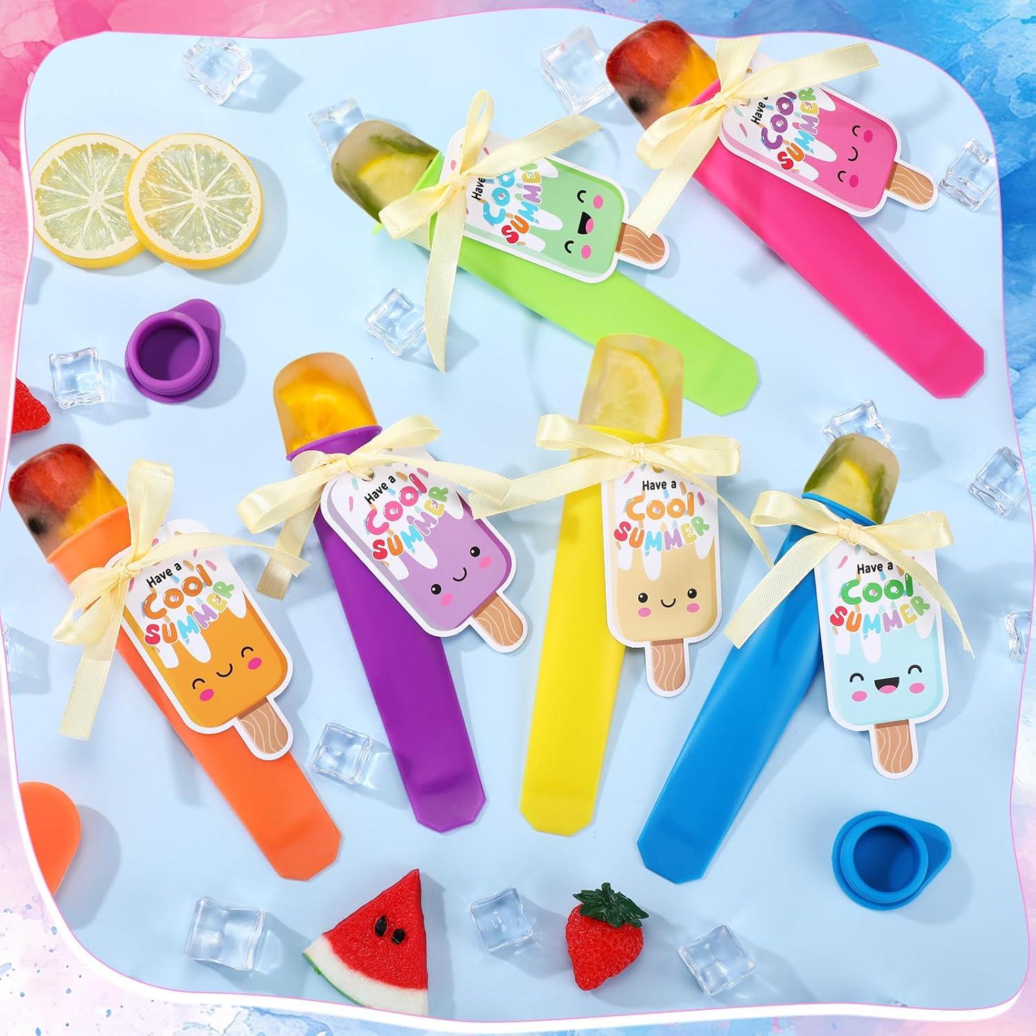 Paquete de 24 Moldes de Helado Silicona Reallnaive Multicolor