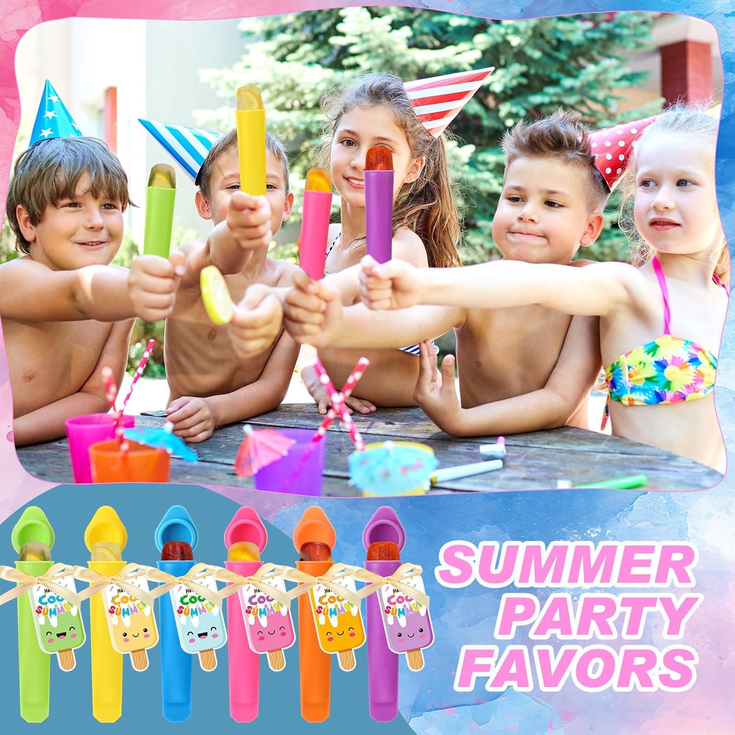 Paquete de 24 Moldes de Helado Silicona Reallnaive Multicolor