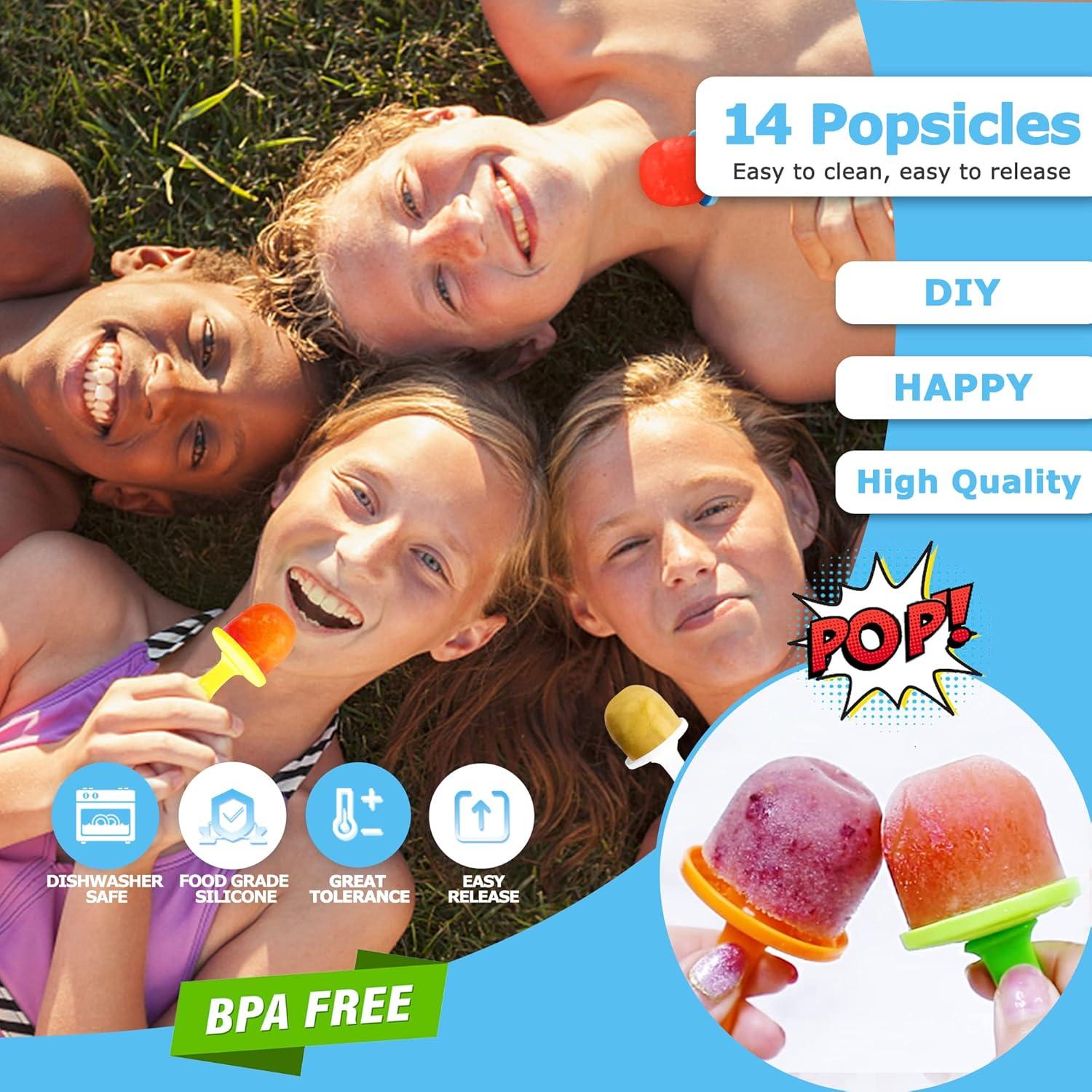 Moldes de Popsicle de Silicona XoYoZo 14 Cavidades 2 Pcs