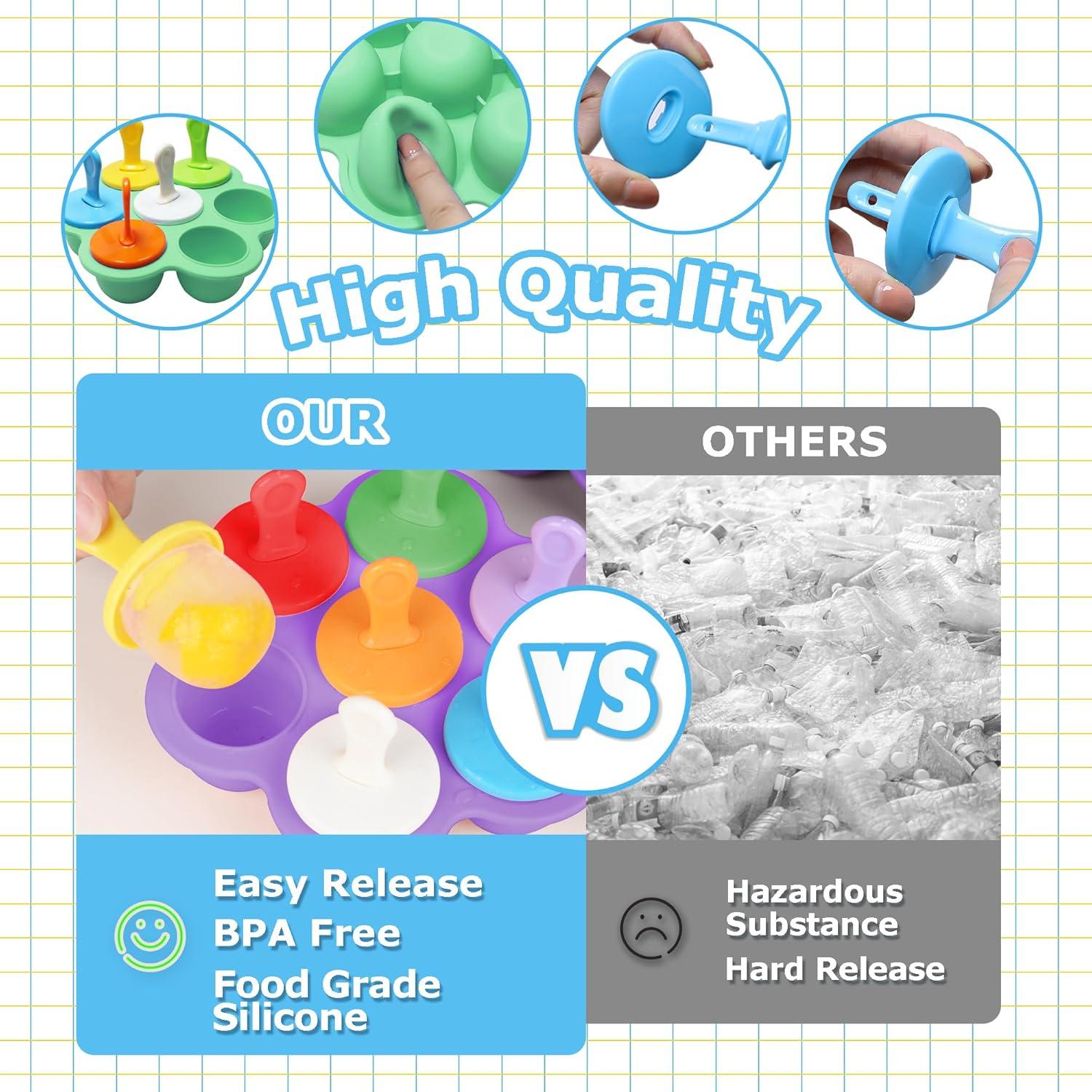 Moldes de Popsicle de Silicona XoYoZo 14 Cavidades 2 Pcs