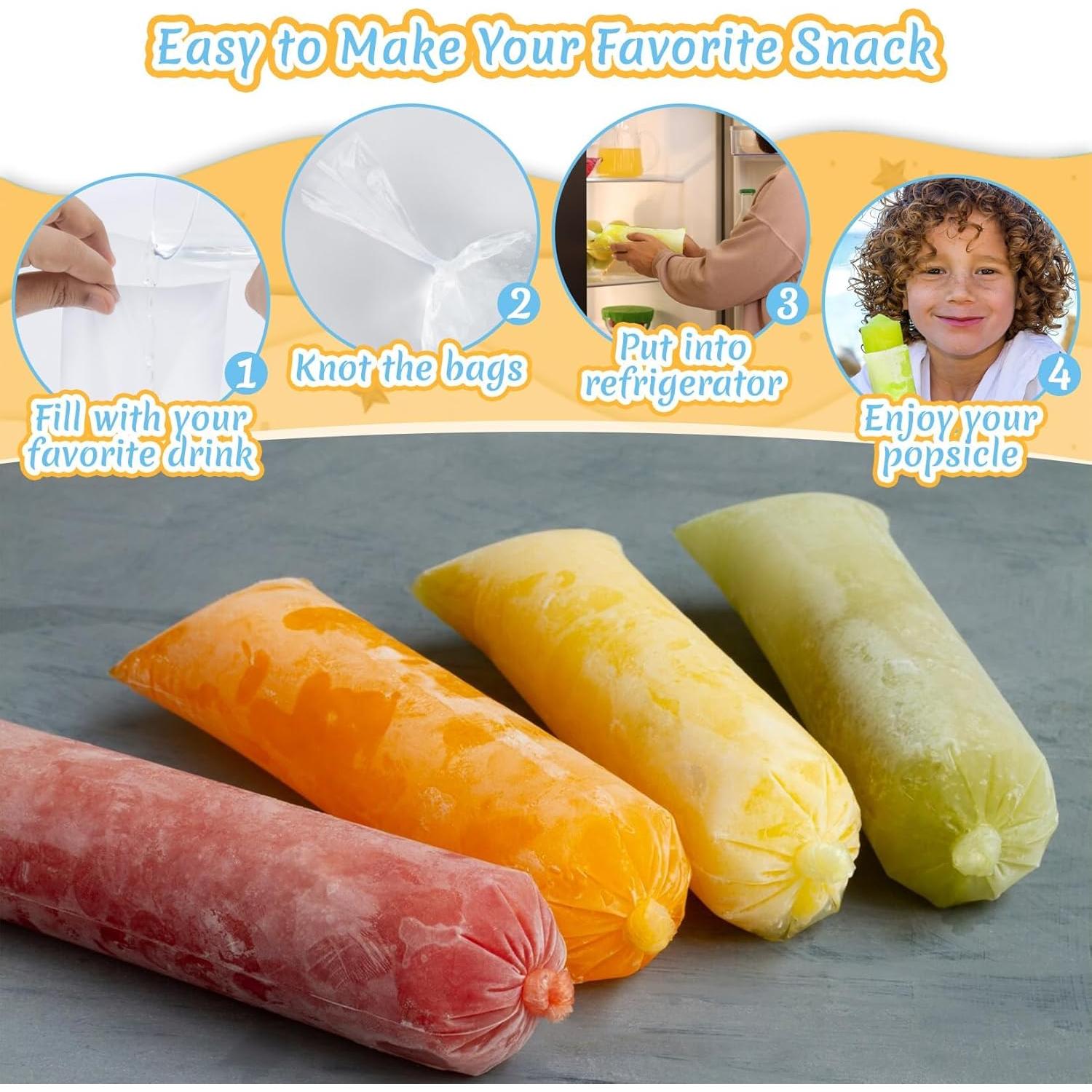 100 Bolsas de Plástico para Helados MAQIHAN 30x10 cm