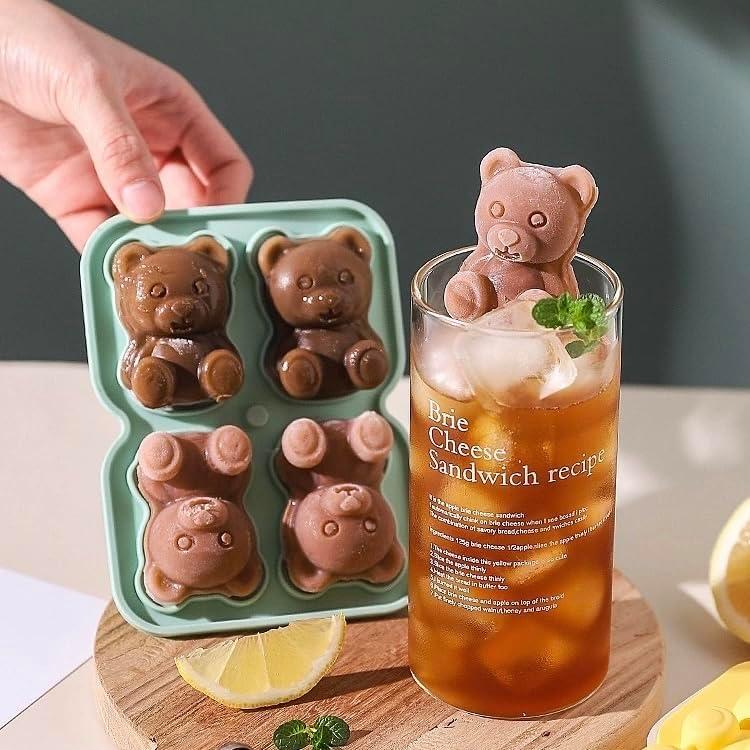 Molde de Oso 3D UIVXXUD de Silicona Verde para Helados