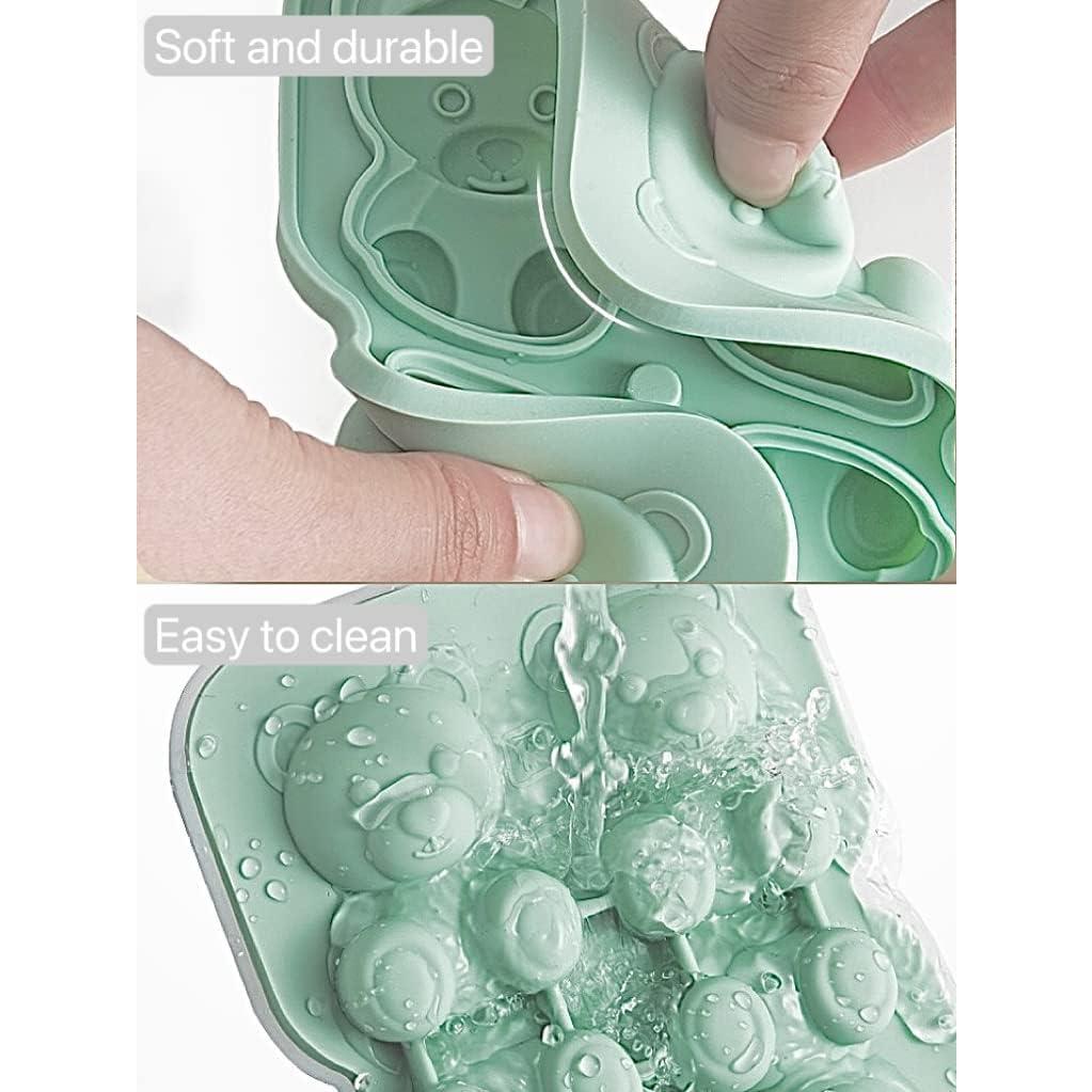 Molde de Oso 3D UIVXXUD de Silicona Verde para Helados