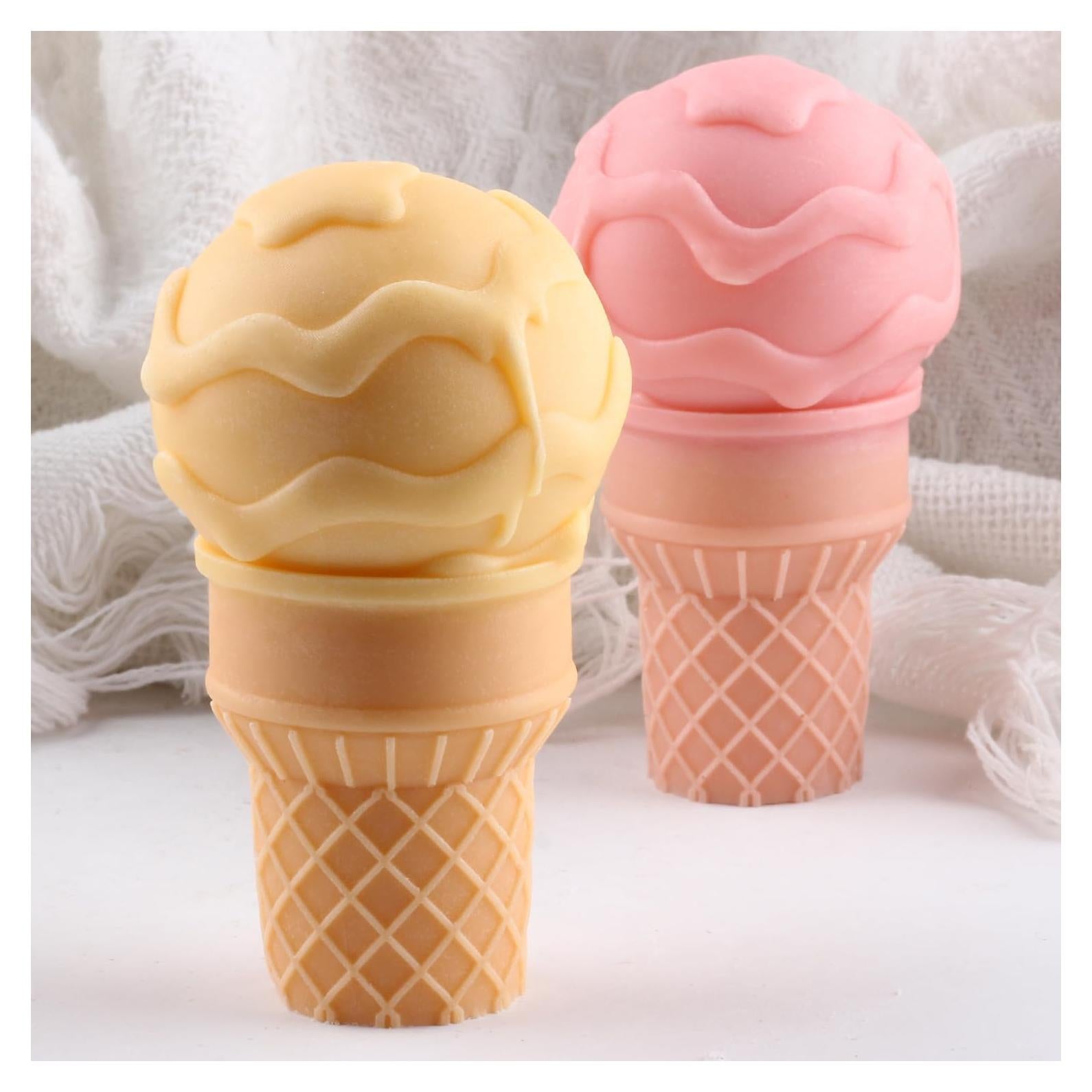 Molde de Vela Cono de Helado Silicona XIAOSHUI 9x7cm