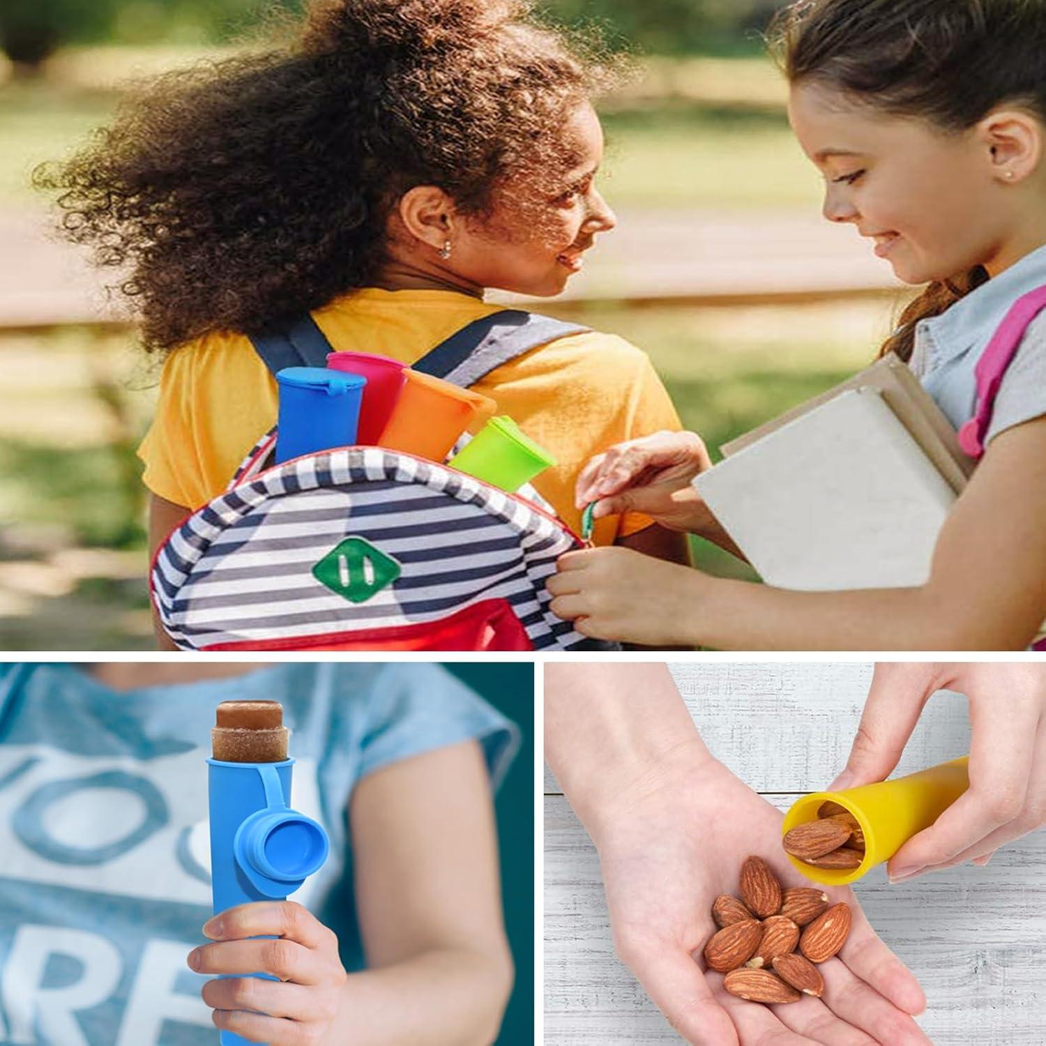 Moldes de Paletas de Hielo Silicona Wpunwen 6 Pcs Multicolor