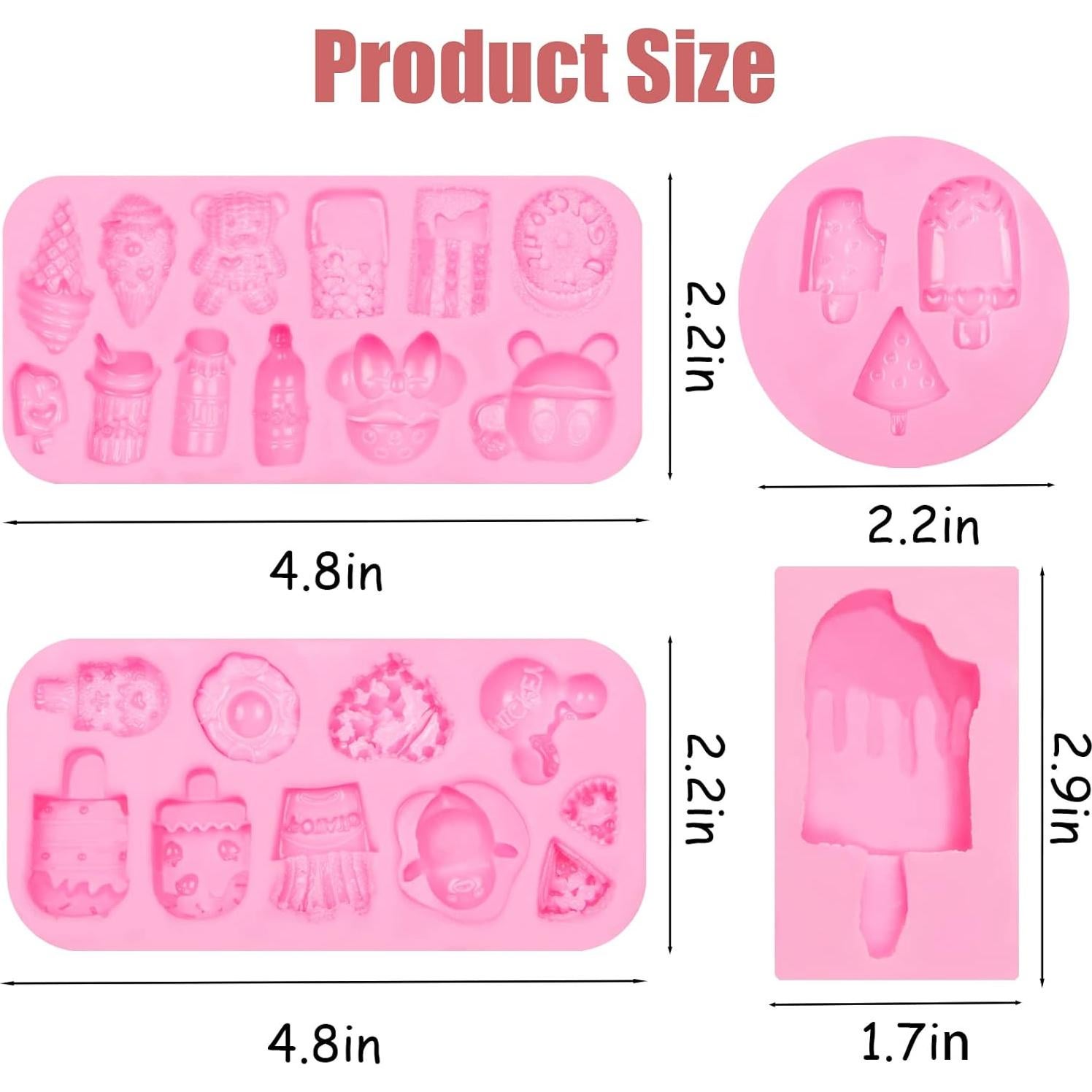 Moldes de Silicona para Helados 4 Pcs YWZBOMOLDRM