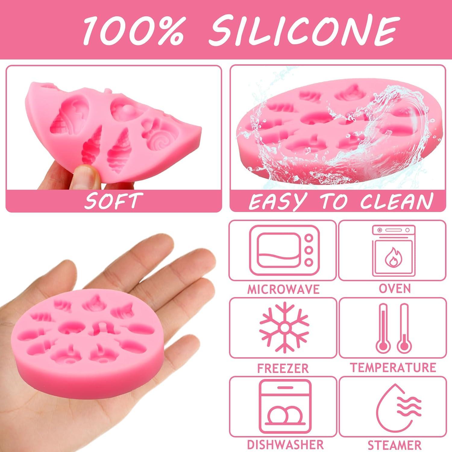 Juego de Moldes de Silicona Rosa Octhallow 2 Piezas Postres