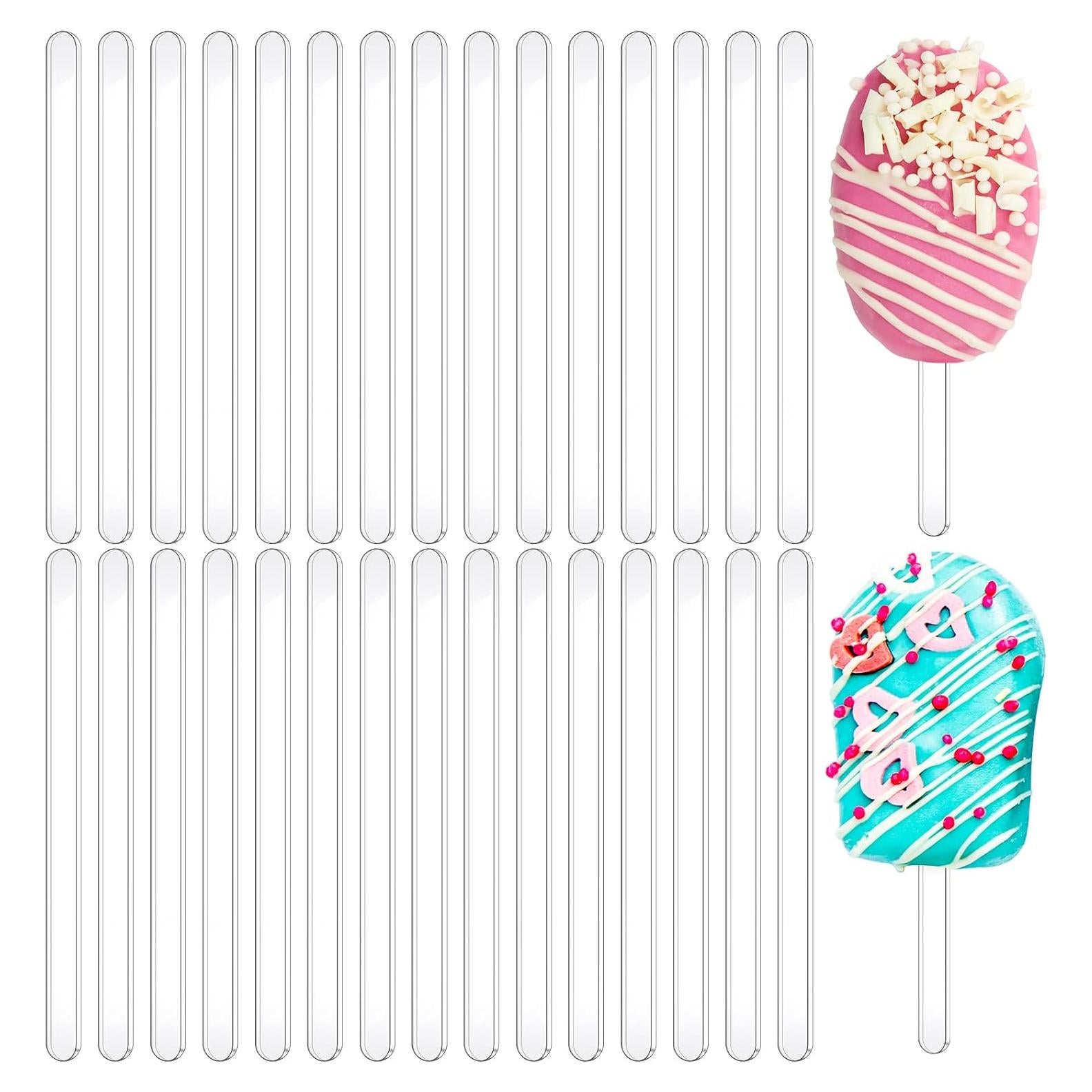 30 Palitos de Acrílico Reutilizables 15 cm Romooa