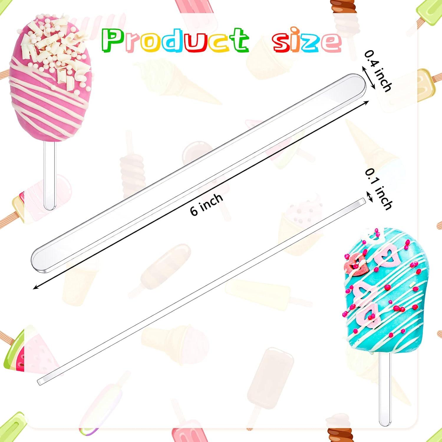 30 Palitos de Acrílico Reutilizables 15 cm Romooa