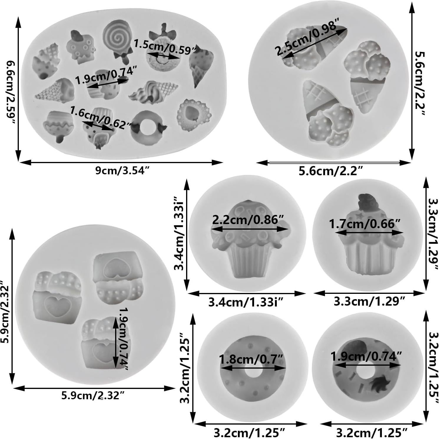 Moldes de Silicona para Helado Sijiangmold Set de 7 Piezas