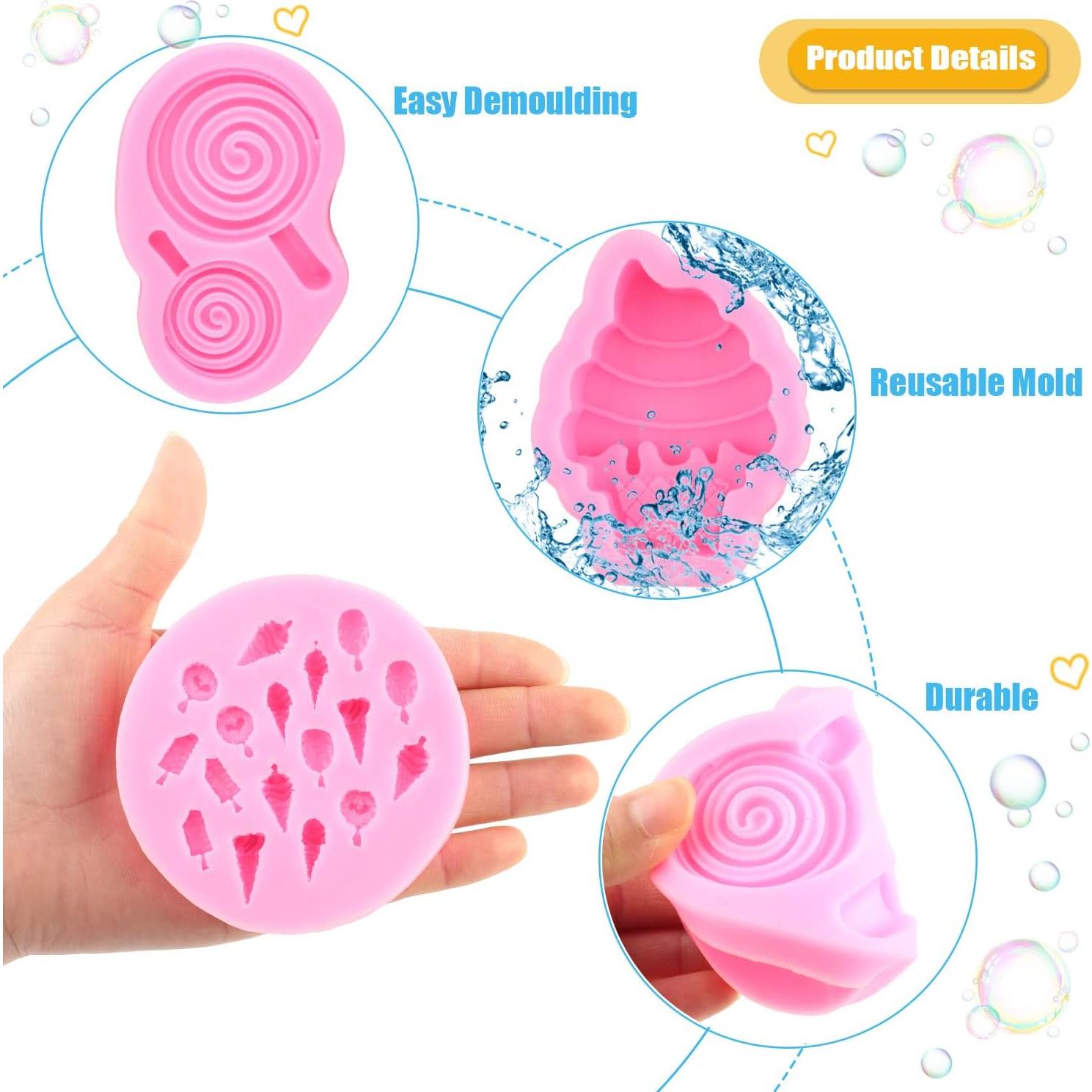 Moldes de Silicona para Helado MIYAHOUSE Set de 4 Piezas