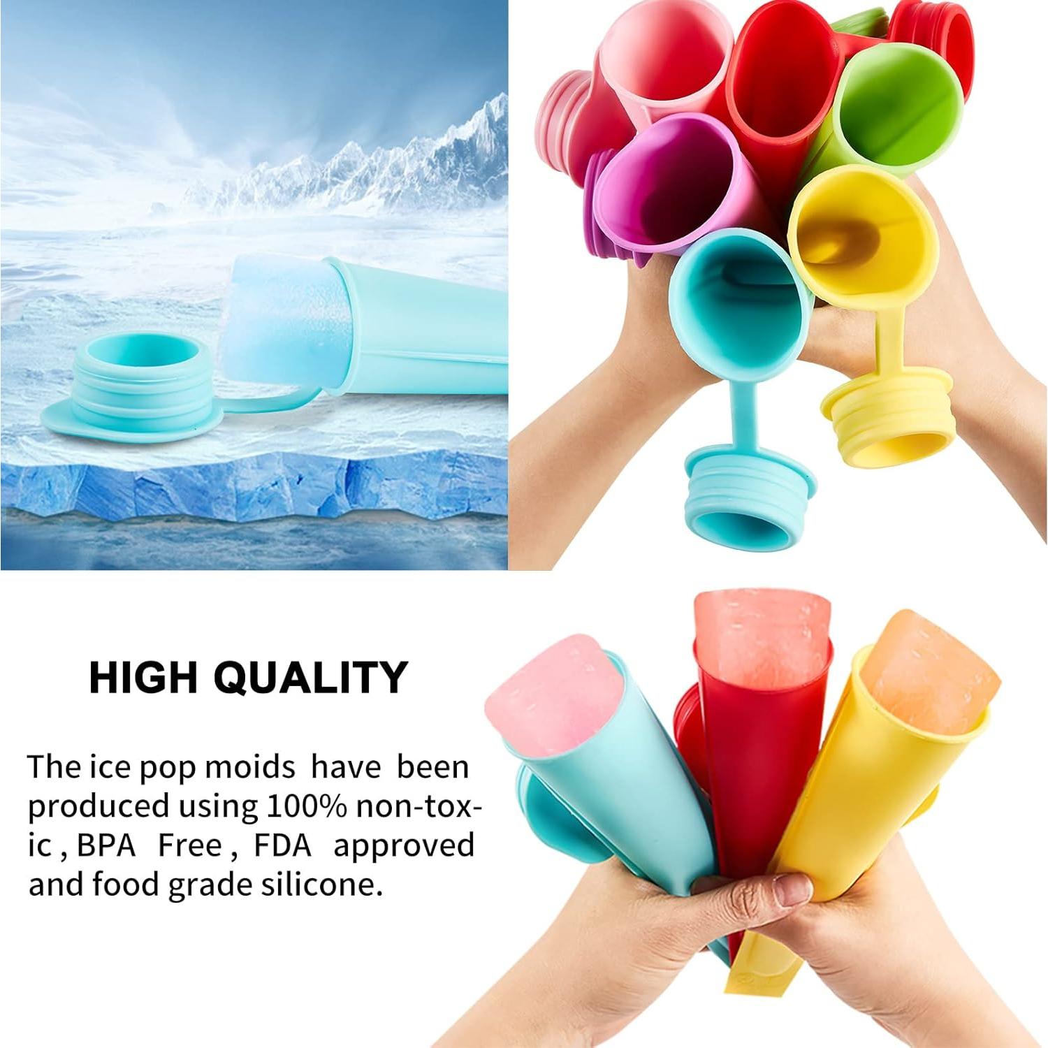 Moldes de Paletas de Silicona LHJJJL - 6 Piezas Multicolor