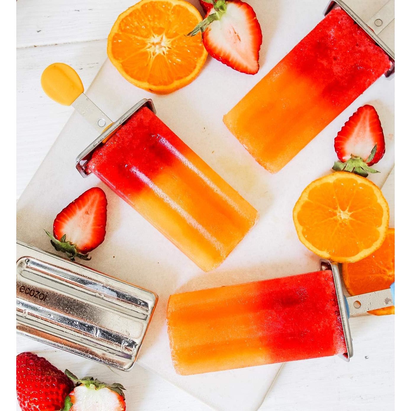 Moldes de Paletas Ecológicos Ecozoi Acero Inoxidable 6 Piezas