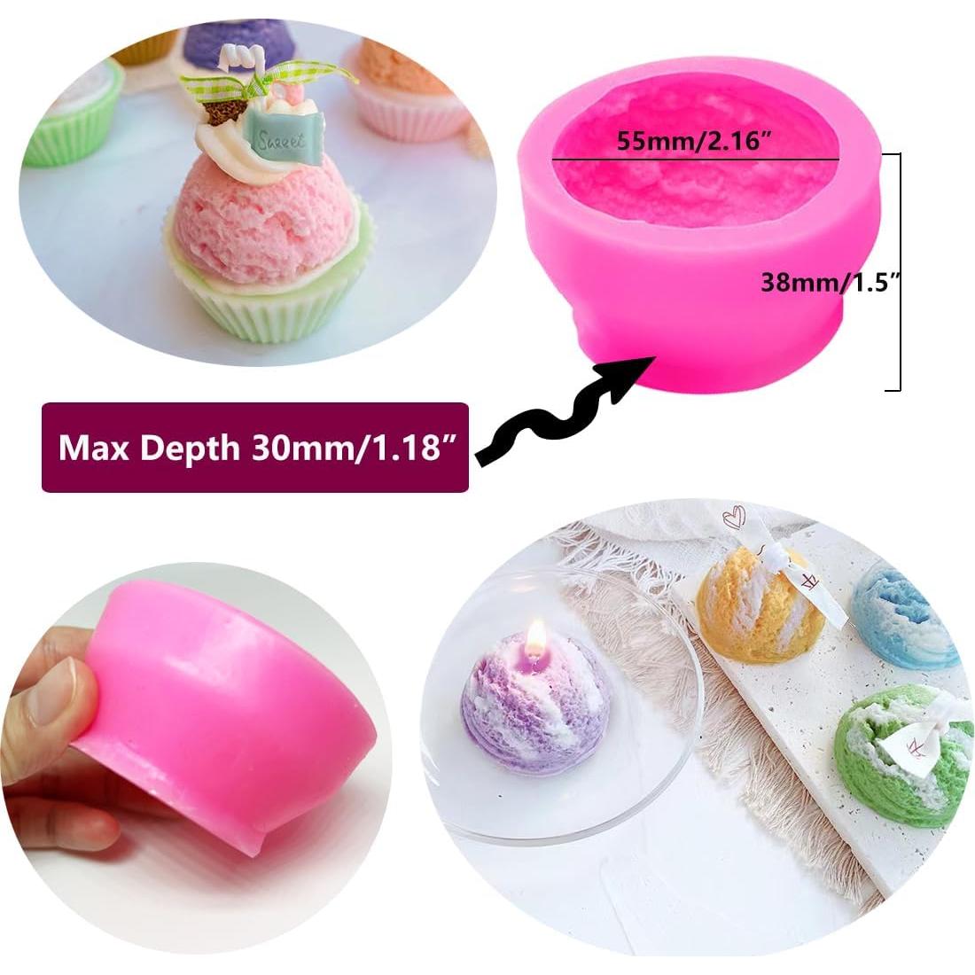 5 Moldes de Silicona Rosa TuNan para Helado y Jabón