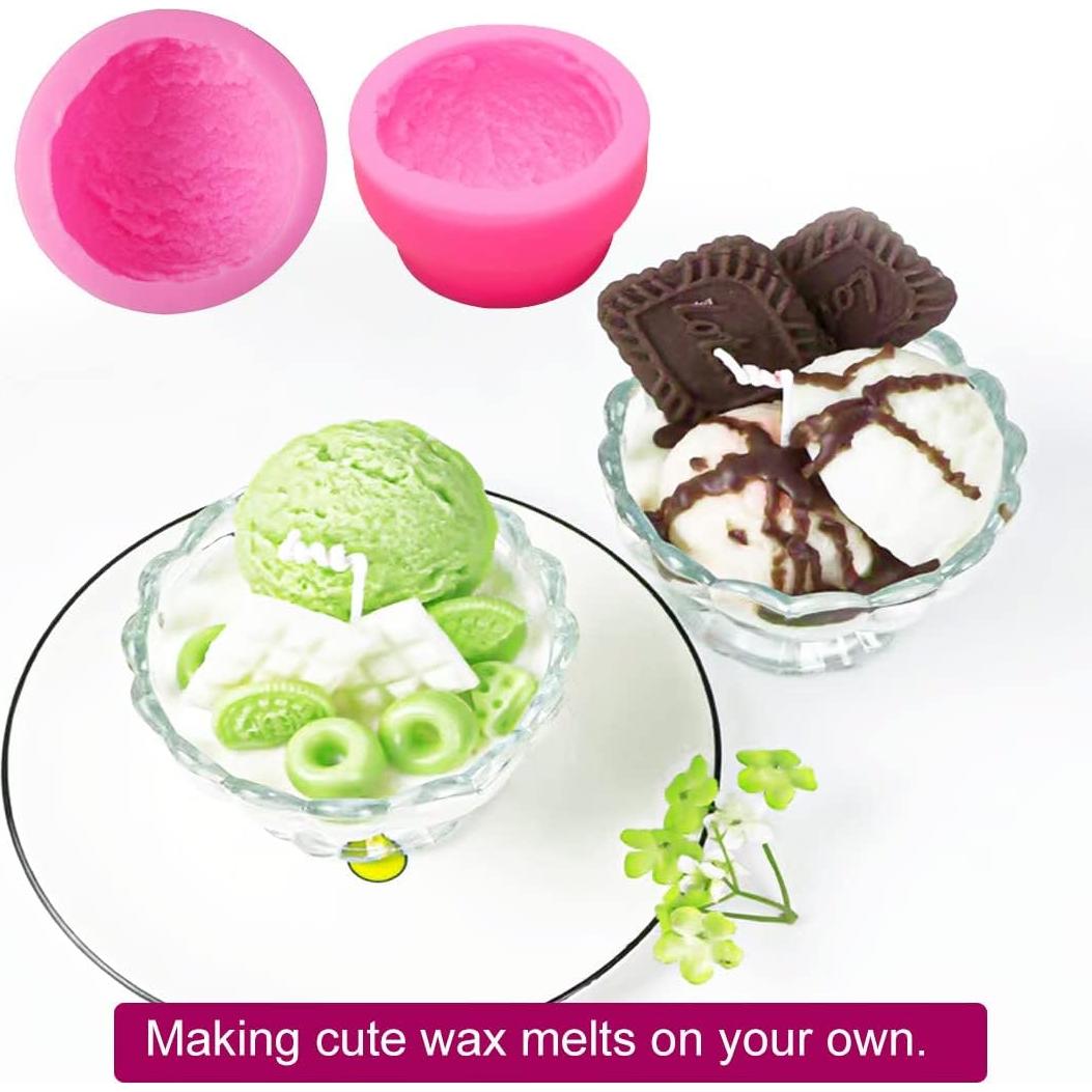 5 Moldes de Silicona Rosa TuNan para Helado y Jabón