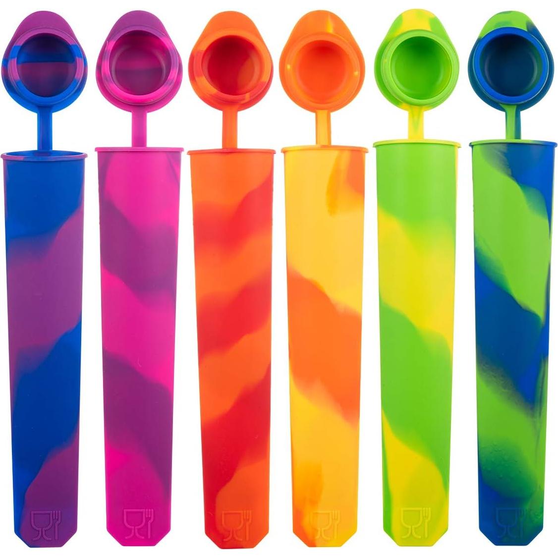 Moldes de Paletas de Silicona iNeibo - 6 Piezas Coloridas