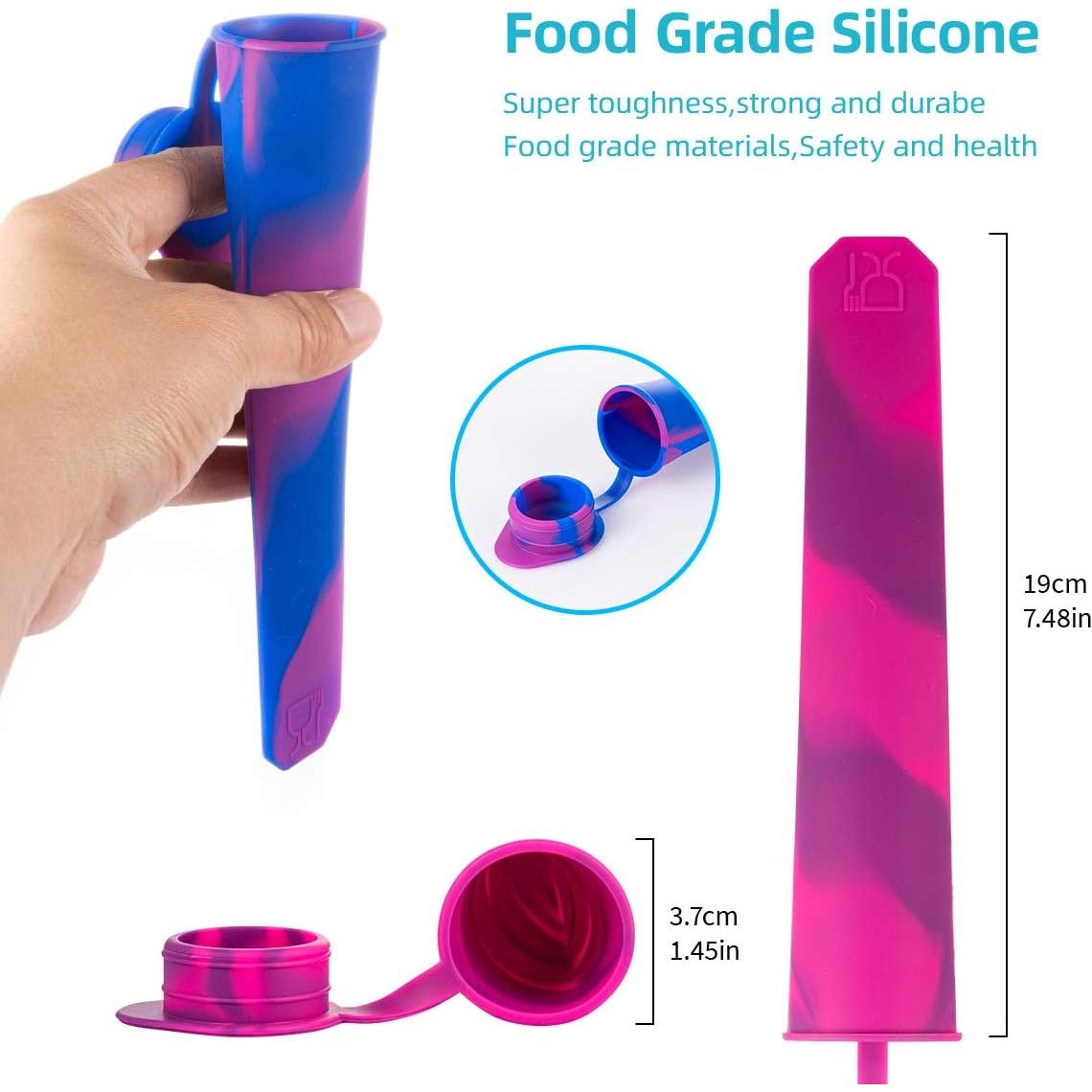 Moldes de Paletas de Silicona iNeibo - 6 Piezas Coloridas