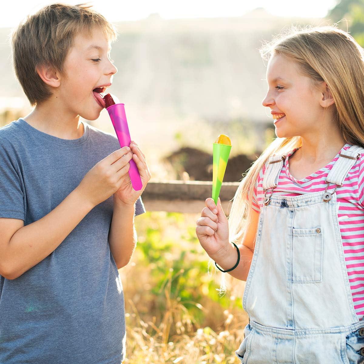 Moldes de Paletas de Silicona iNeibo - 6 Piezas Coloridas