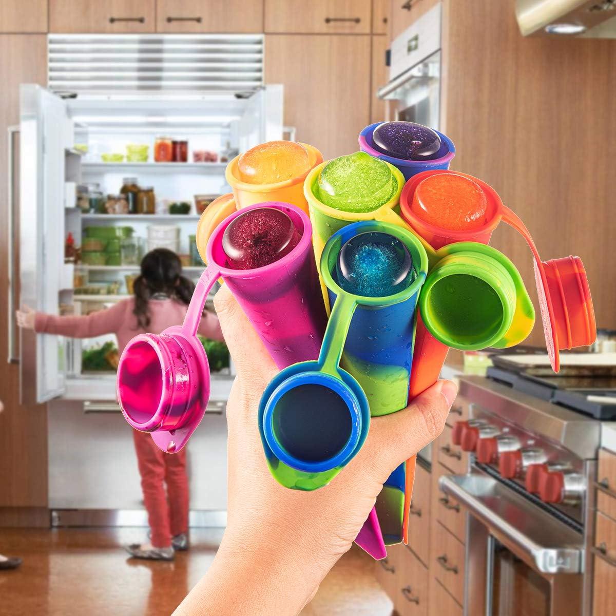 Moldes de Paletas de Silicona iNeibo - 6 Piezas Coloridas