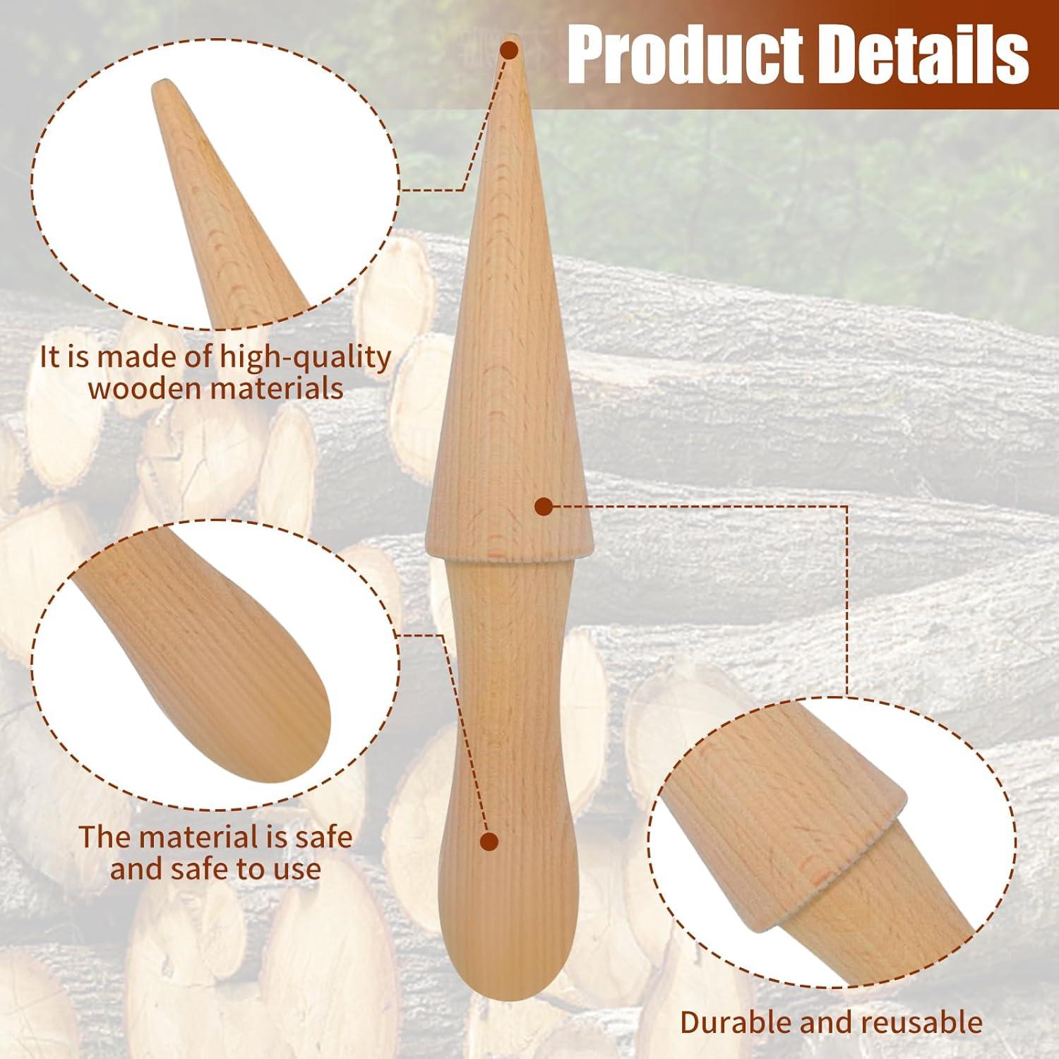 Moldes de Cono de Helado Ooyhool 2 Piezas Madera Reutilizables