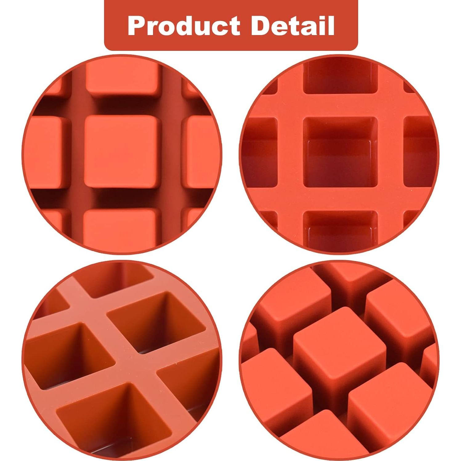 Molde de Silicona Cuadrado Goensjt 2 Piezas 15 Cavidades